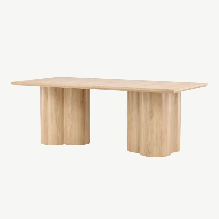 Olivia söögilaud MDF-ist, looduslik toon, 210 x 100 cm, 61131-130 – 5