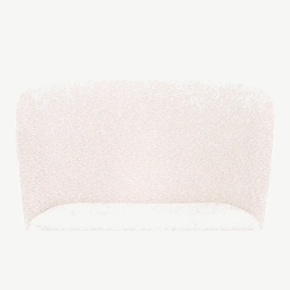 Valge buklee-kattega söögitool mustade terasjalgadega Agnes, 61136-100 – 4