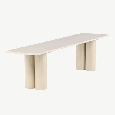 Valge peitsiga MDF-pink Olivia (180 × 40 × 45 cm) - 61137-130