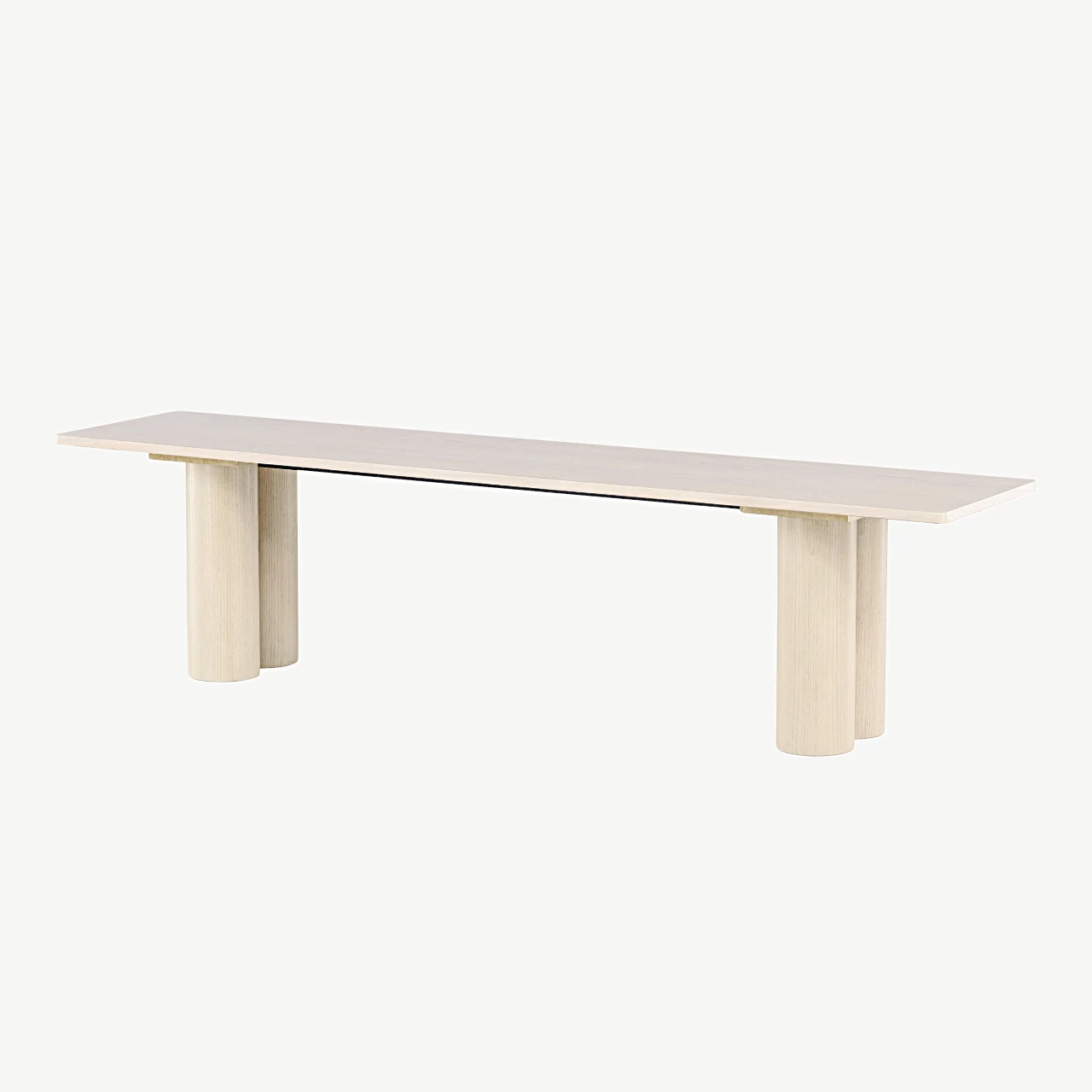 Valge peitsiga MDF-pink Olivia (180 × 40 × 45 cm) - 61137-130