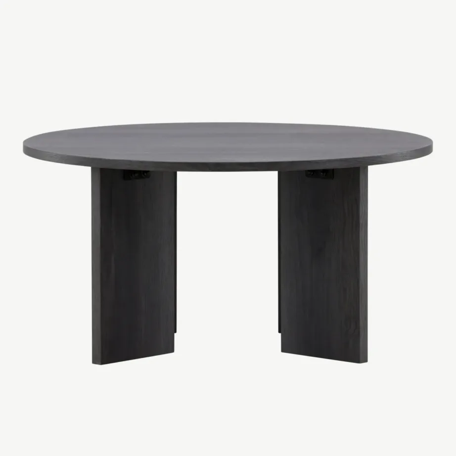 Ümmargune must MDF-diivanilaud Askeröni (ø80 cm, FSC-sertifikaadiga), 61143-100 – 2