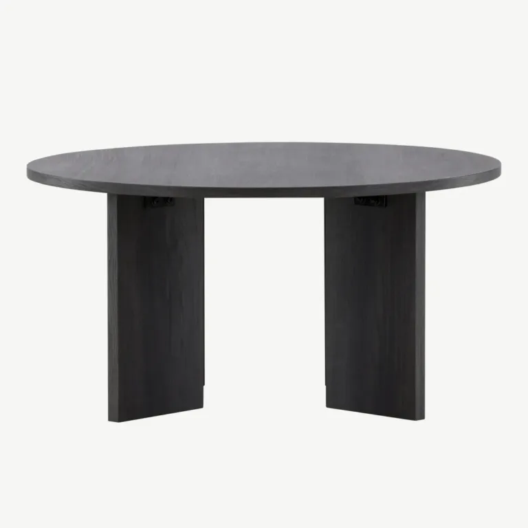Ümmargune must MDF-diivanilaud Askeröni (ø80 cm, FSC-sertifikaadiga) - 61143-100
