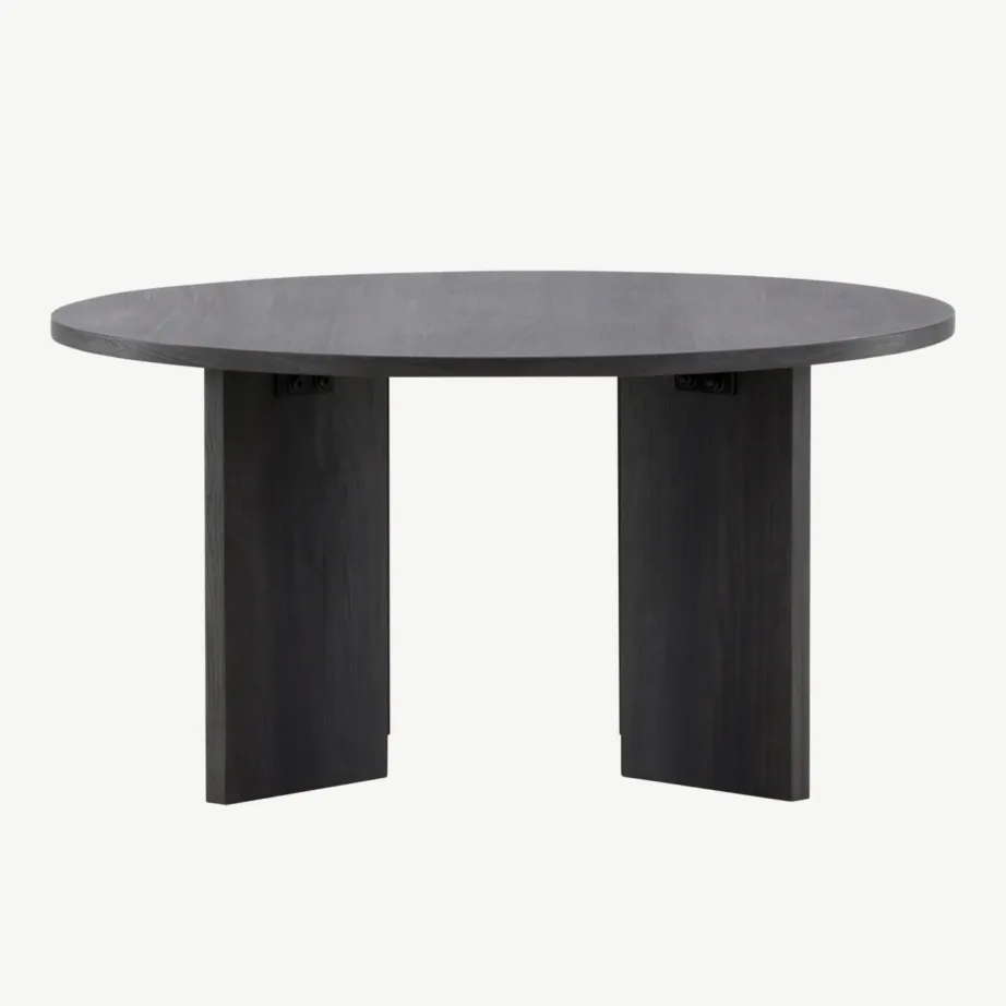 Ümmargune must MDF-diivanilaud Askeröni (ø80 cm, FSC-sertifikaadiga), 61143-100 – 4