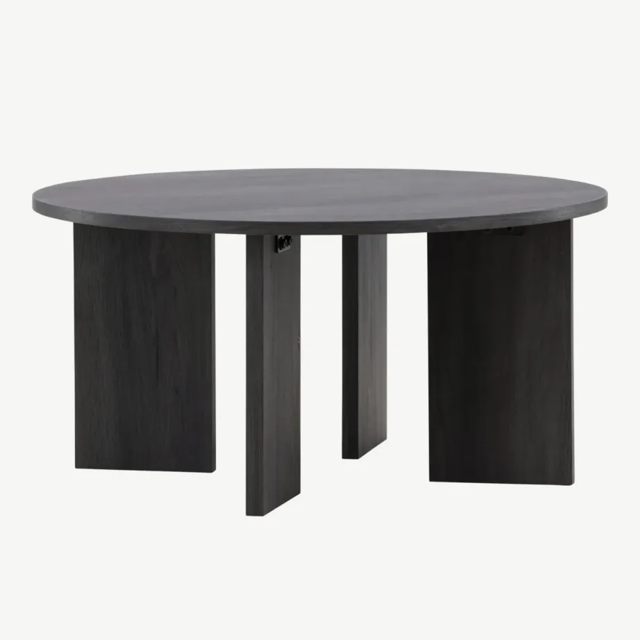 Ümmargune must MDF-diivanilaud Askeröni (ø80 cm, FSC-sertifikaadiga), 61143-100 – 6