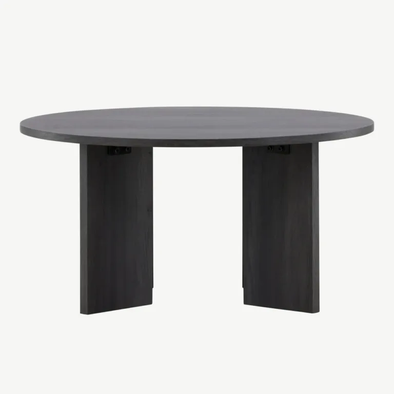 Ümmargune must MDF-diivanilaud Askeröni (ø80 cm, FSC-sertifikaadiga) - 61143-100