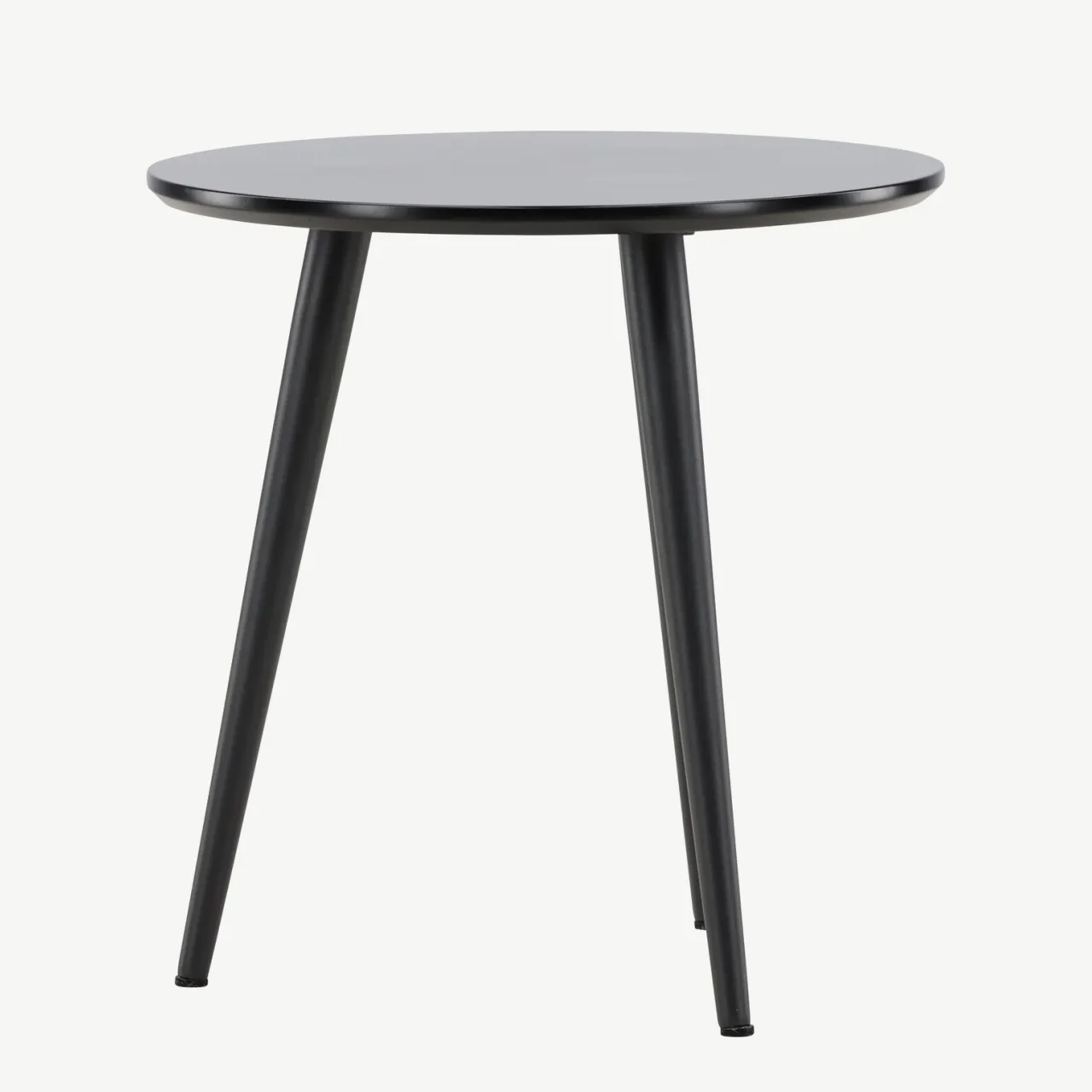 Minimalistlik must abilaud Askim – MDF ja teras, Ø48 cm - 61144-100
