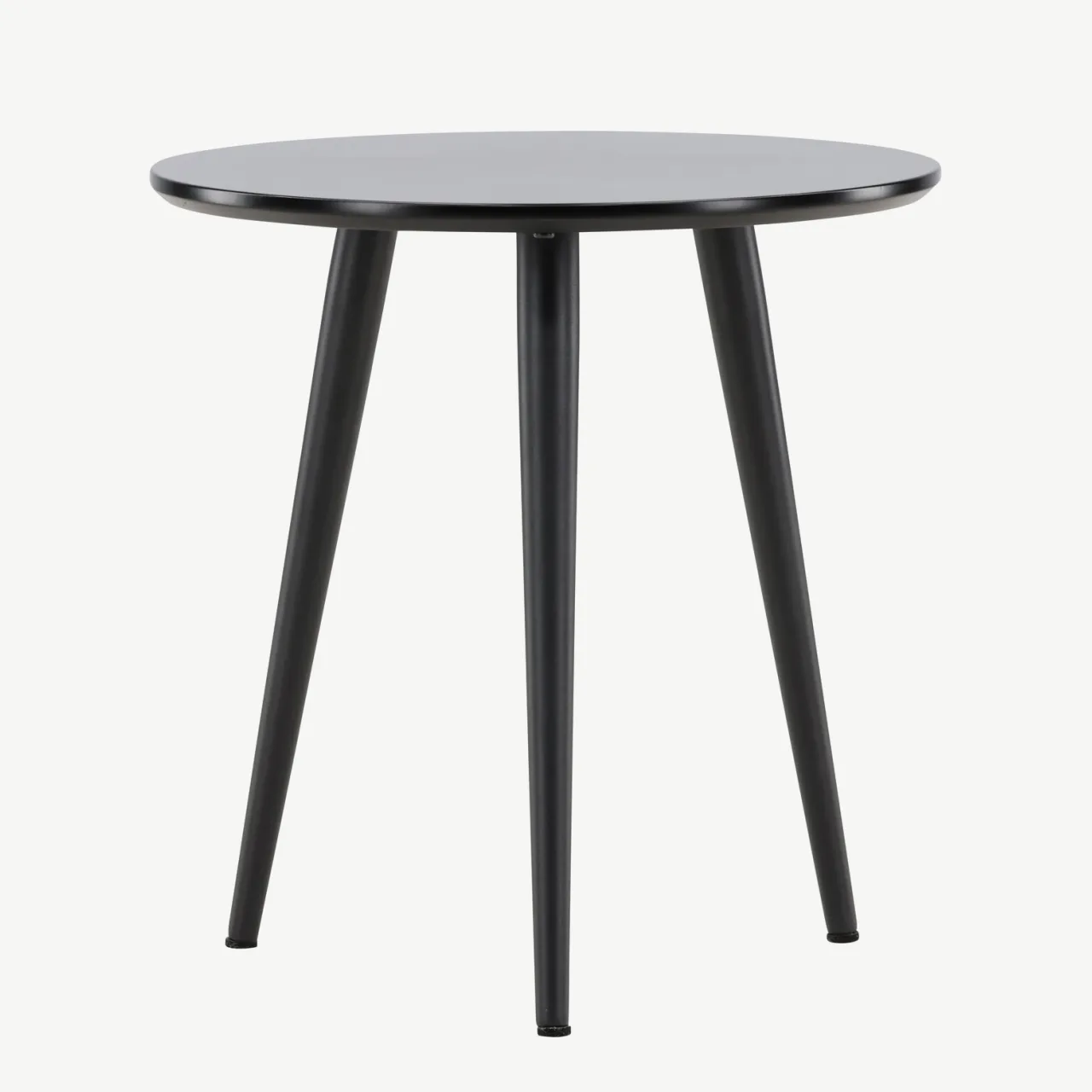 Minimalistlik must abilaud Askim – MDF ja teras, Ø48 cm - 61144-100