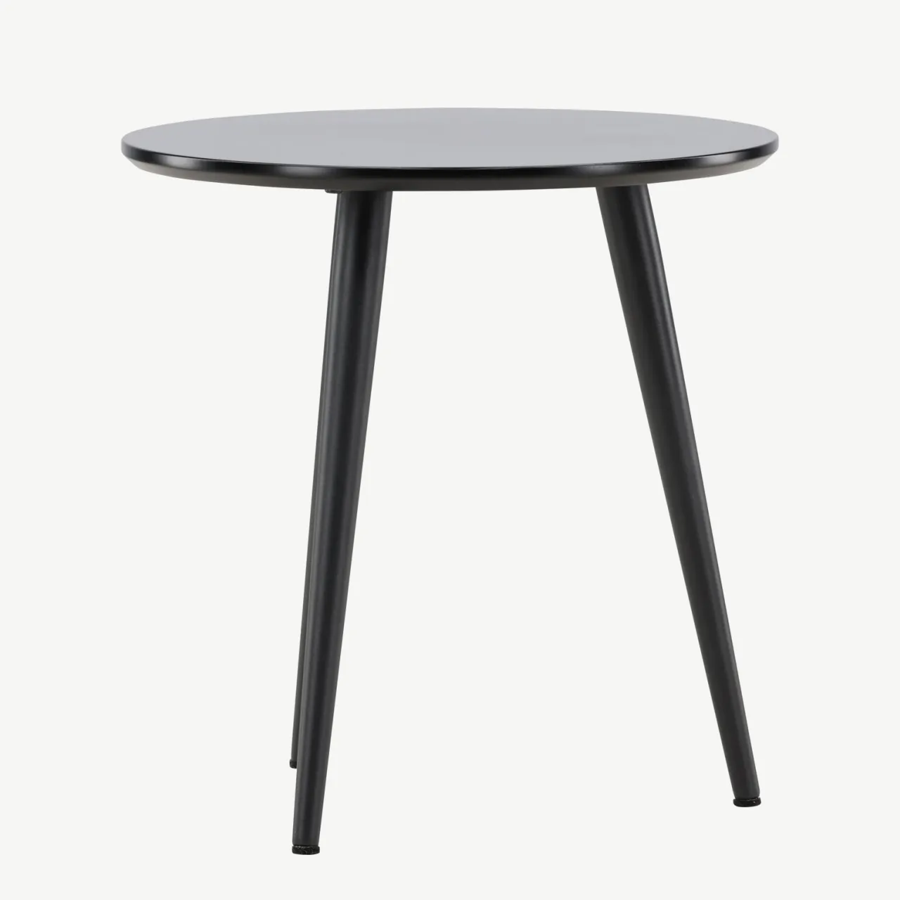 Minimalistlik must abilaud Askim – MDF ja teras, Ø48 cm - 61144-100