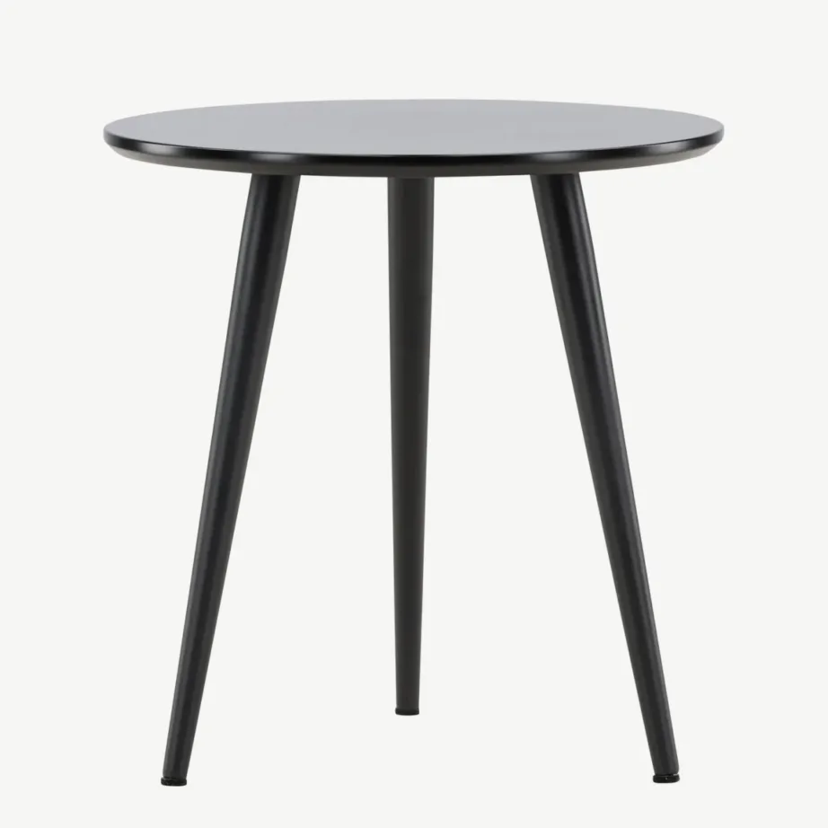 Minimalistlik must abilaud Askim – MDF ja teras, Ø48 cm, 61144-100 – 4