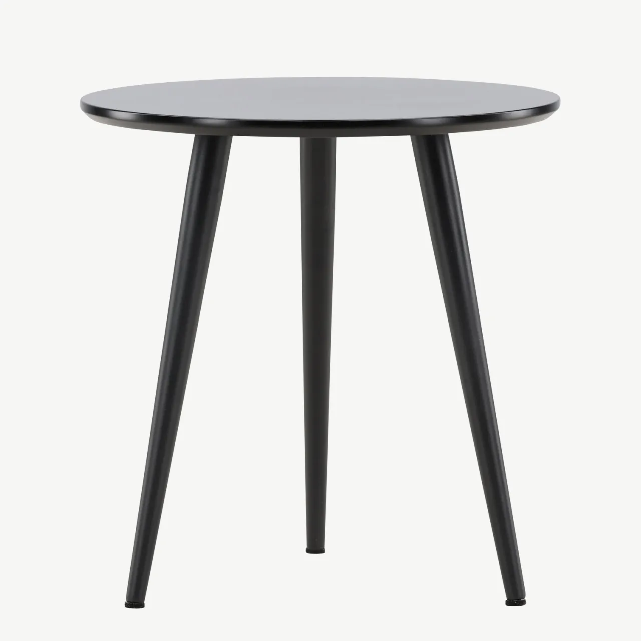 Minimalistlik must abilaud Askim – MDF ja teras, Ø48 cm - 61144-100
