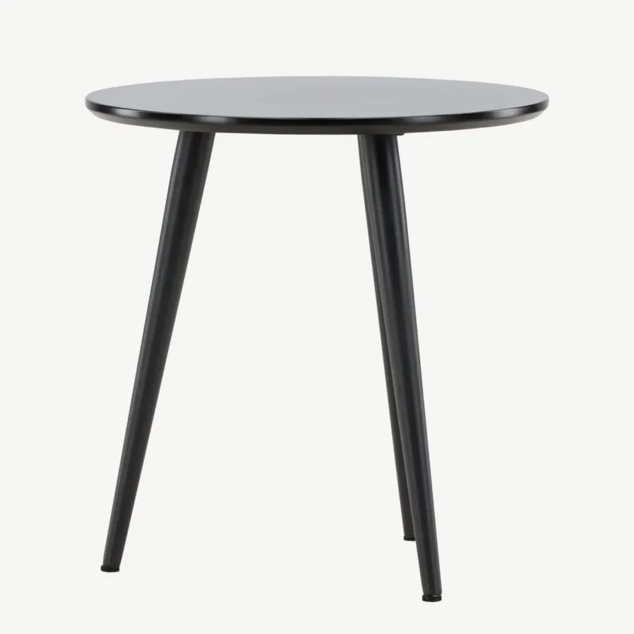 Minimalistlik must abilaud Askim – MDF ja teras, Ø48 cm, 61144-100 – 5