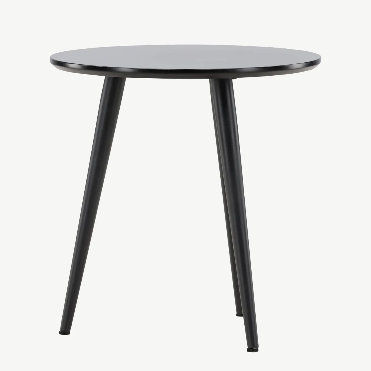 Minimalistlik must abilaud Askim – MDF ja teras, Ø48 cm - 61144-100