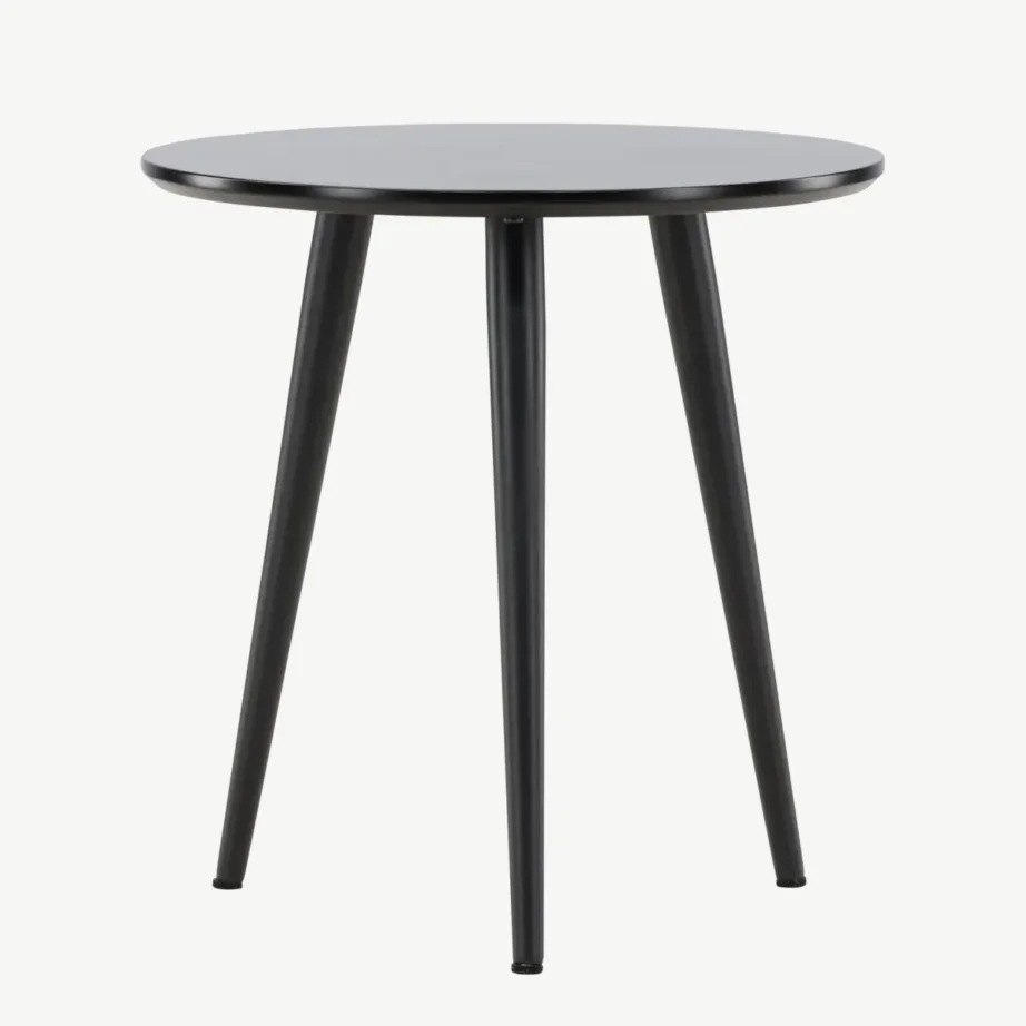 Minimalistlik must abilaud Askim – MDF ja teras, Ø48 cm, 61144-100 – 6