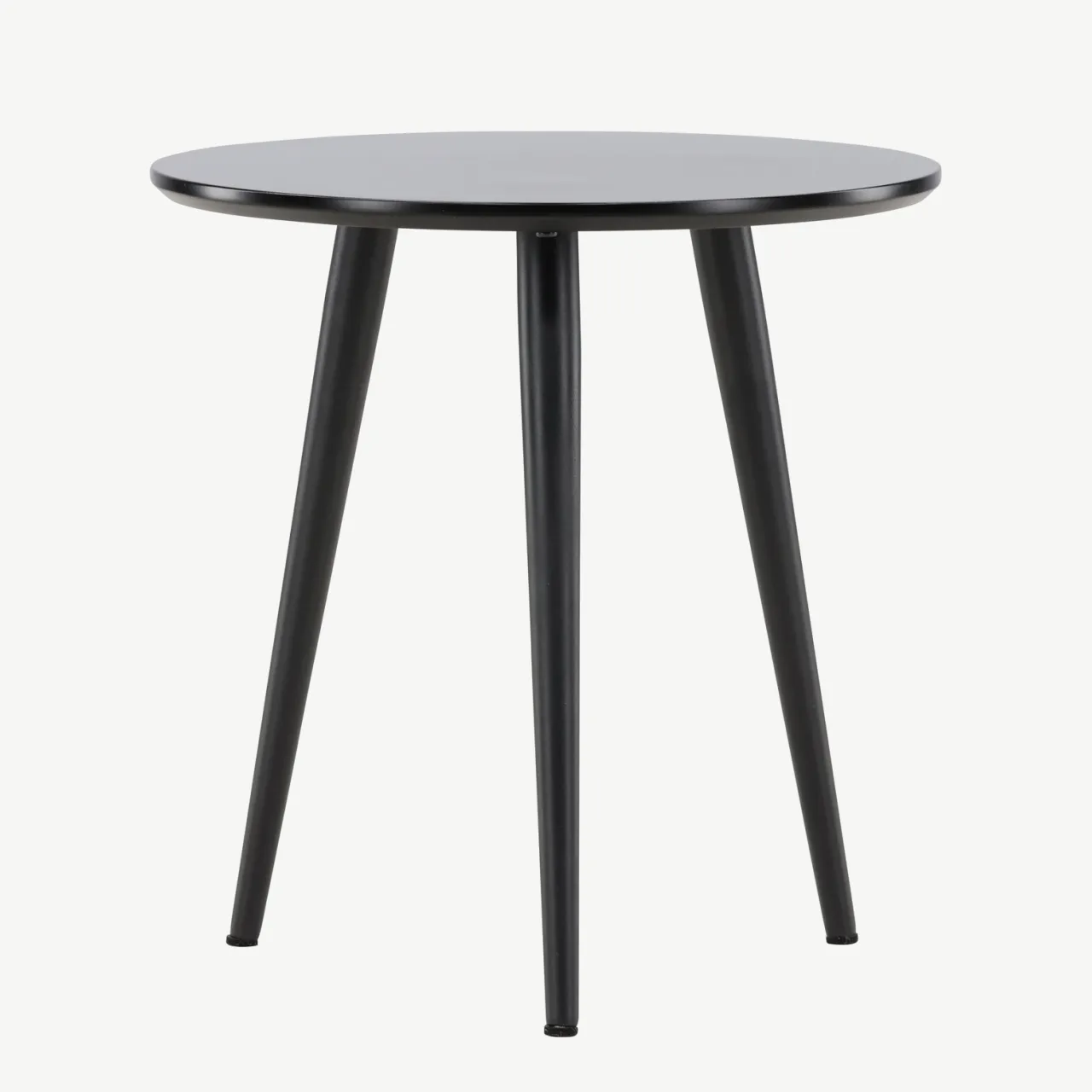 Minimalistlik must abilaud Askim – MDF ja teras, Ø48 cm - 61144-100