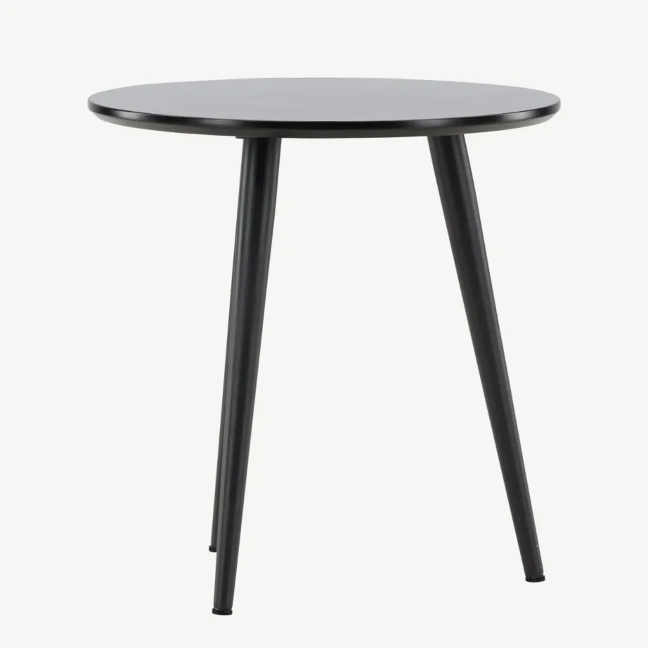 Minimalistlik must abilaud Askim – MDF ja teras, Ø48 cm, 61144-100 – 7