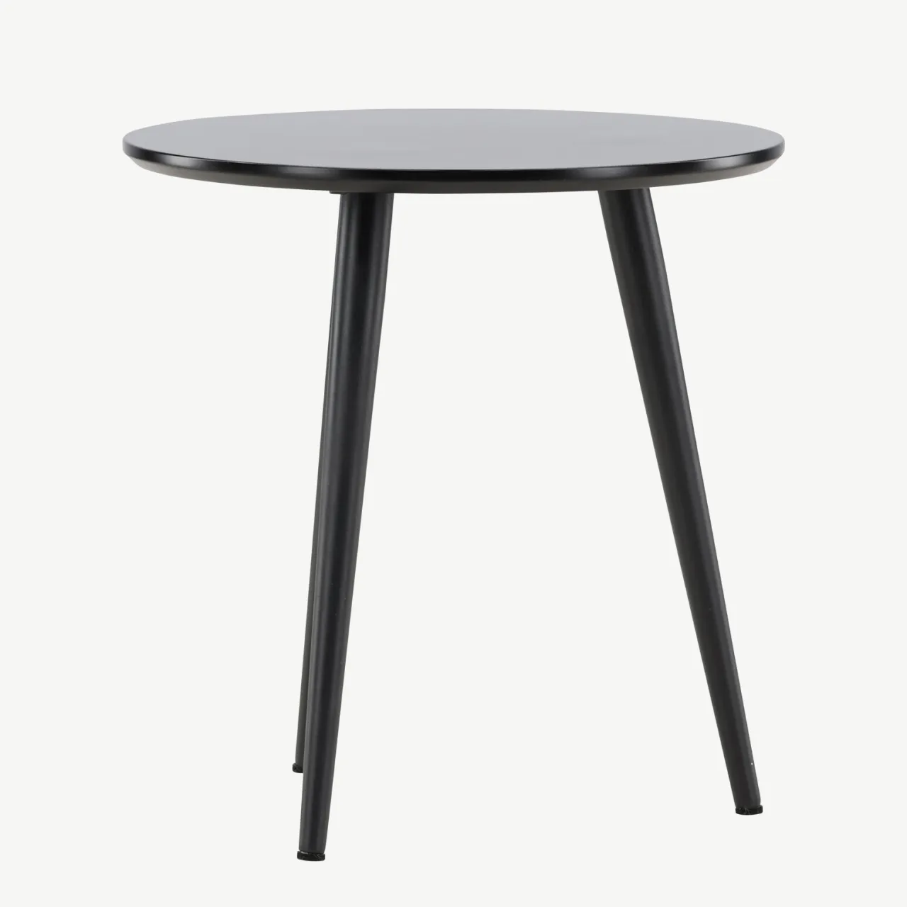 Minimalistlik must abilaud Askim – MDF ja teras, Ø48 cm - 61144-100