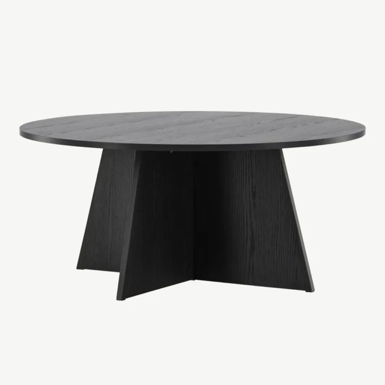 Must ümmargune diivanilaud Bootcut, Ø100 cm (MDF) - 61145-100