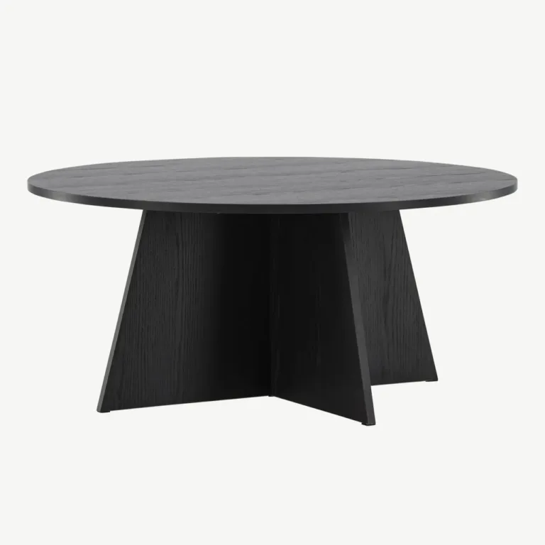 Must ümmargune diivanilaud Bootcut, Ø100 cm (MDF) - 61145-100