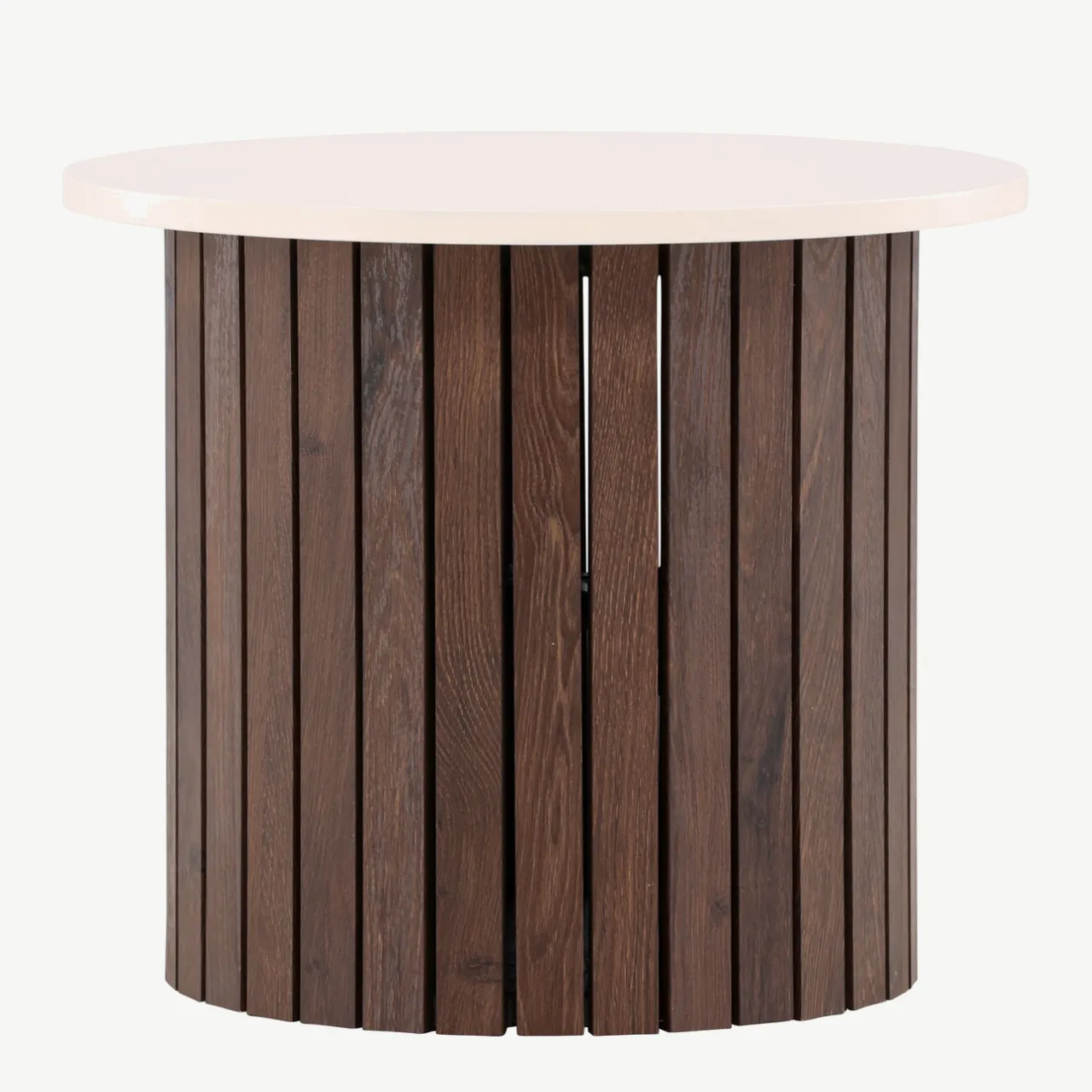 Beež ümmargune abilau Visingsö tumepruuni terasjalaga, ø52 cm - 61148-107