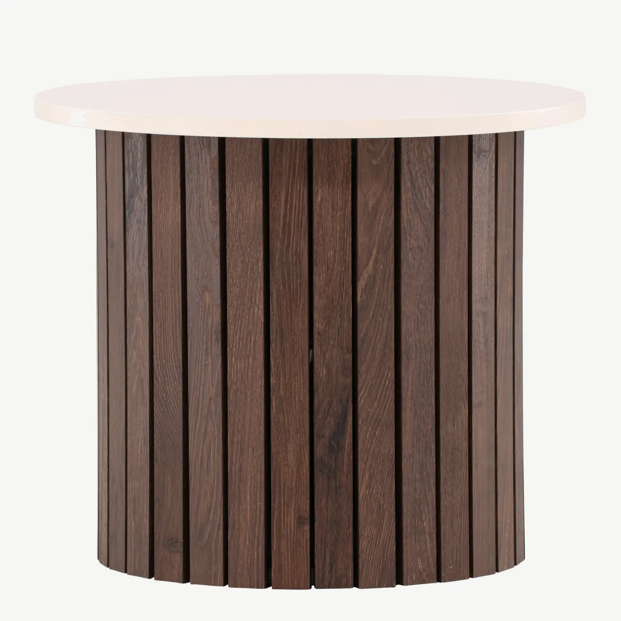 Beež ümmargune abilau Visingsö tumepruuni terasjalaga, ø52 cm - 61148-107