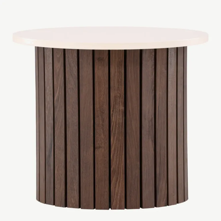 Beež ümmargune abilau Visingsö tumepruuni terasjalaga, ø52 cm - 61148-107