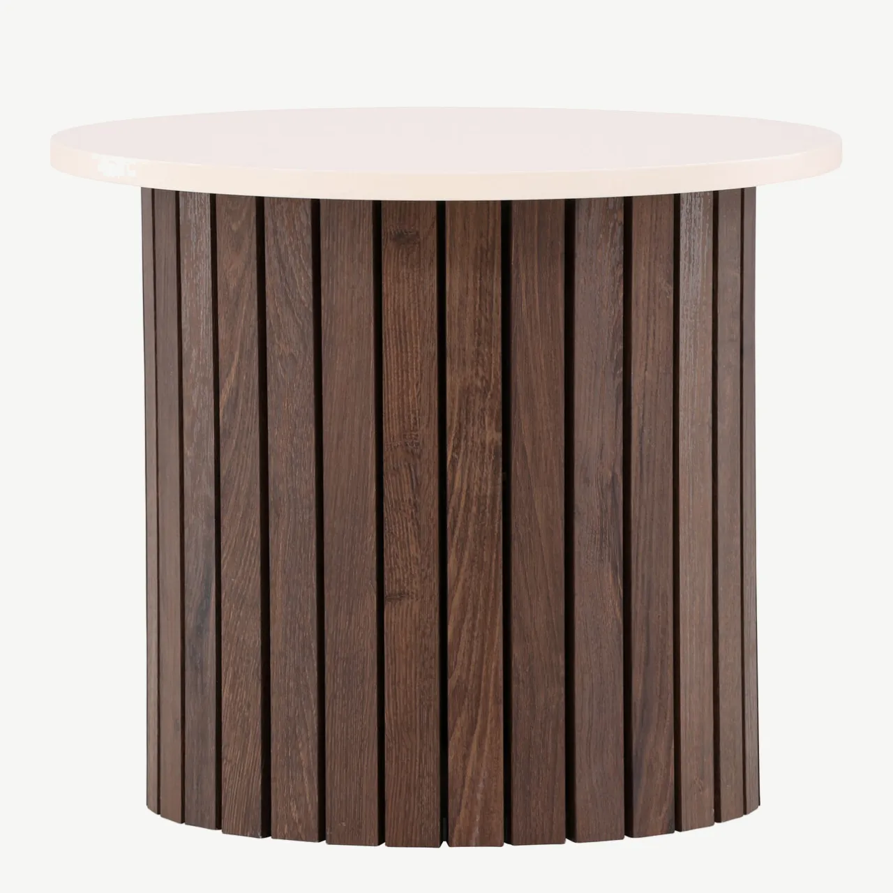 Beež ümmargune abilau Visingsö tumepruuni terasjalaga, ø52 cm - 61148-107