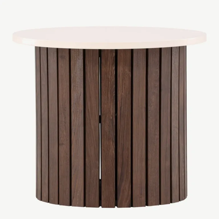 Beež ümmargune abilau Visingsö tumepruuni terasjalaga, ø52 cm - 61148-107