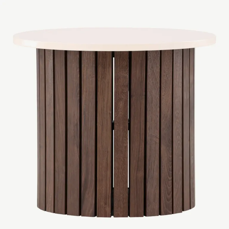 Beež ümmargune abilau Visingsö tumepruuni terasjalaga, ø52 cm - 61148-107