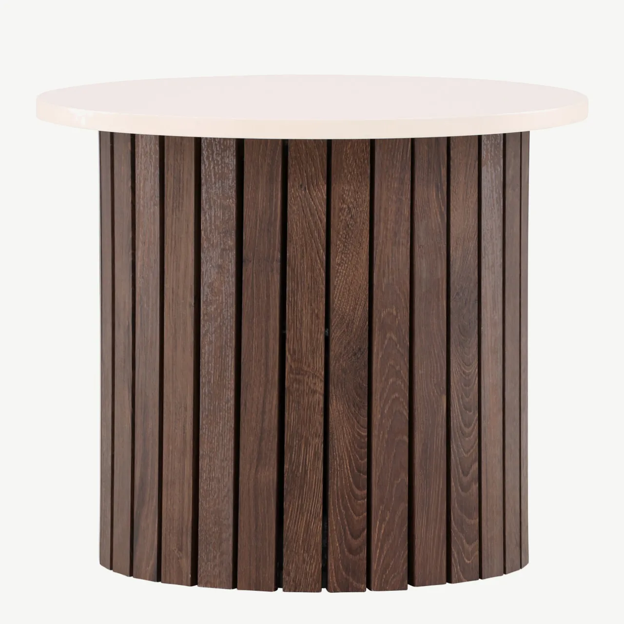 Beež ümmargune abilau Visingsö tumepruuni terasjalaga, ø52 cm - 61148-107