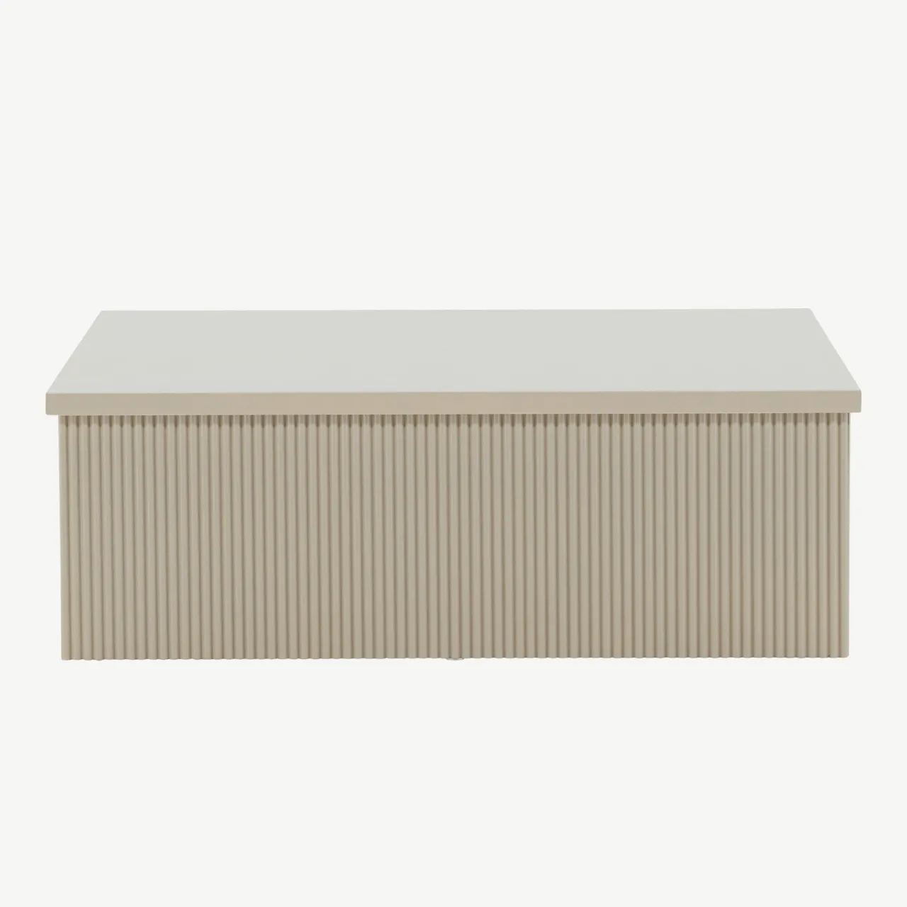 Beež MDF-ist diivanilaud Lenox, 90×90 cm, modernse soonelise viimistlusega - 61170-102