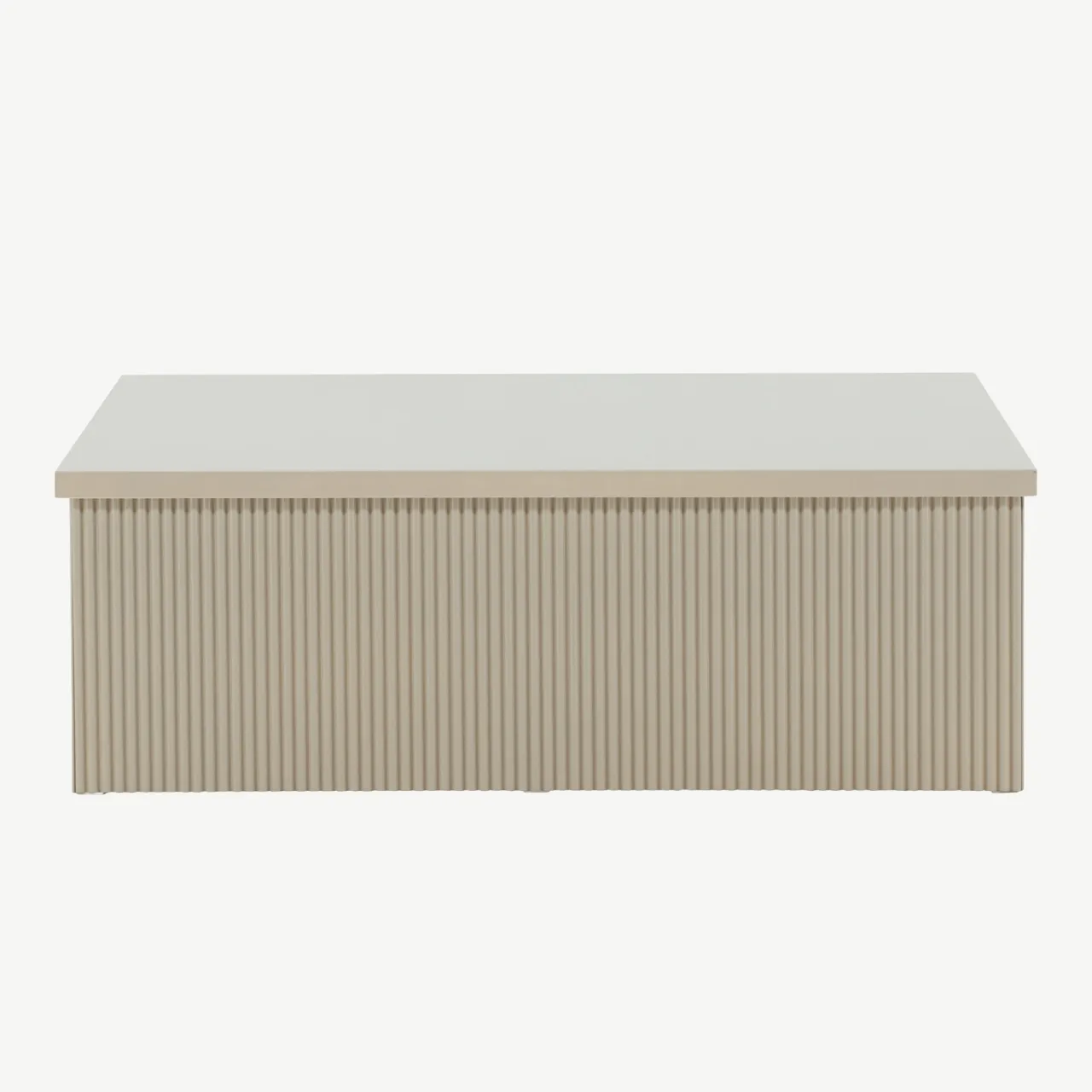 Beež MDF-ist diivanilaud Lenox, 90×90 cm, modernse soonelise viimistlusega - 61170-102