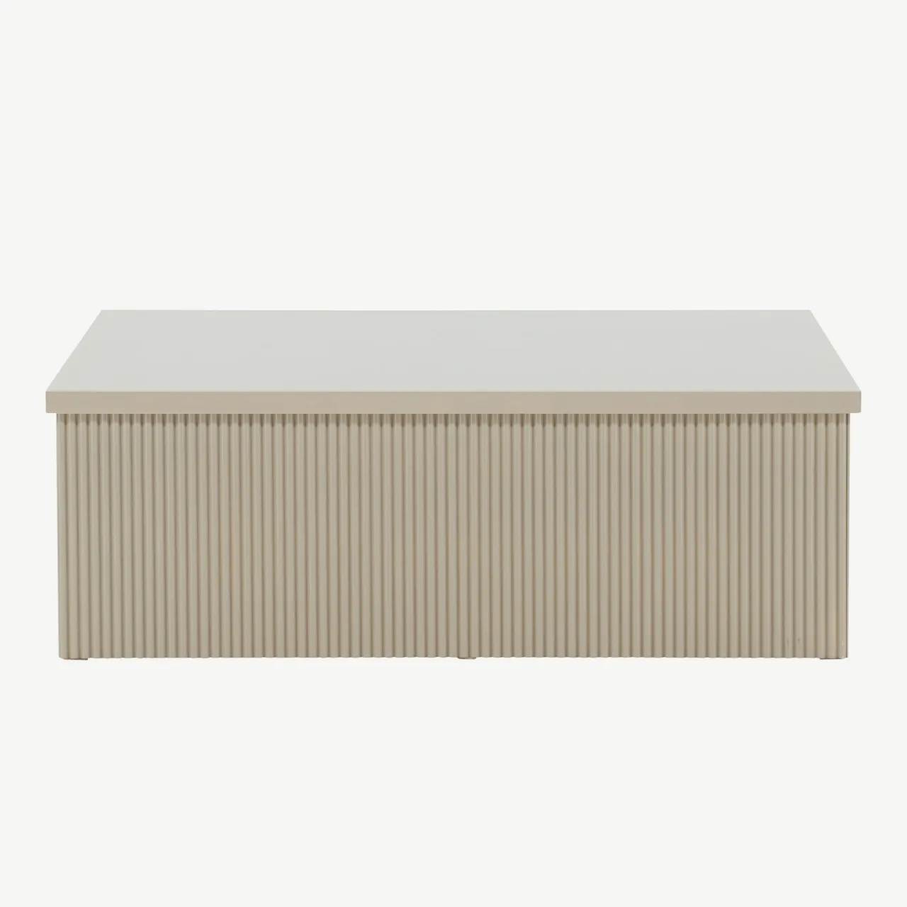 Beež MDF-ist diivanilaud Lenox, 90×90 cm, modernse soonelise viimistlusega - 61170-102