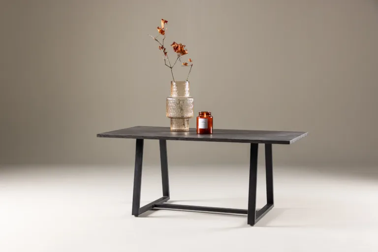 Must MDF-ist diivanilaud Plankton terasraamiga (110 × 60 cm) - 61174-107
