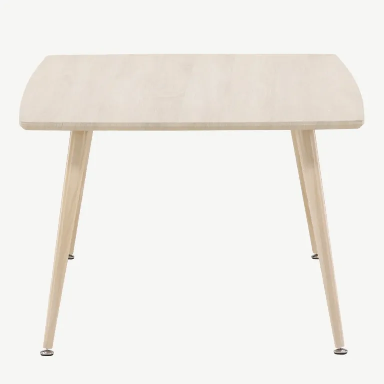 MDF-ist valge peitsiga diivanilaud Plaza terasjalgadega, 120x70 cm - 61175-130