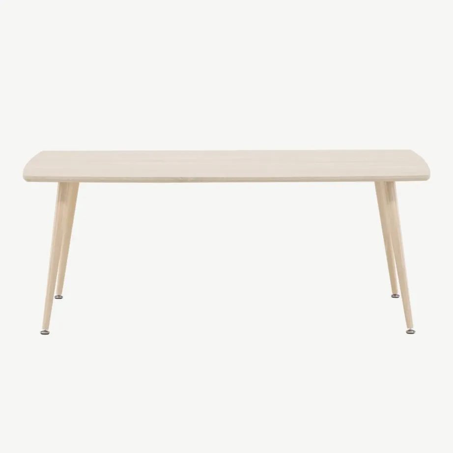 MDF-ist valge peitsiga diivanilaud Plaza terasjalgadega, 120×70 cm, 61175-130 – 4