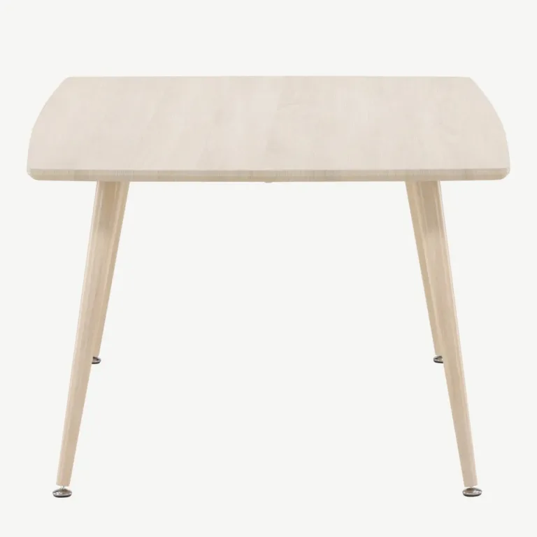 MDF-ist valge peitsiga diivanilaud Plaza terasjalgadega, 120x70 cm - 61175-130