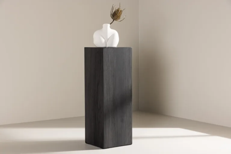 Musta värvi MDF-pjedestaallaud Ramsvik 23 × 23 × 65 cm - 61180-100