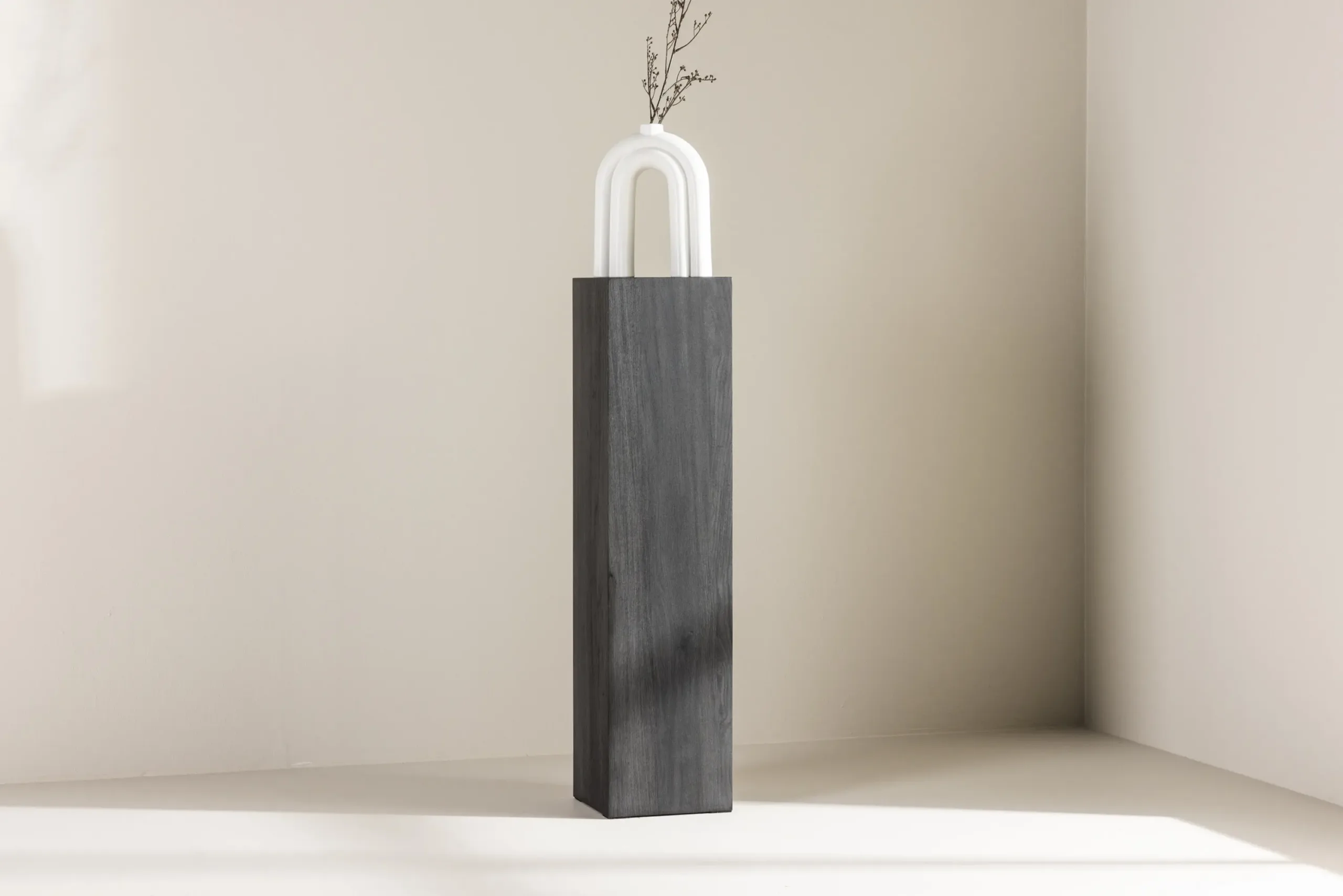 Must kõrge MDF abilauake Ramsvik 23 × 23 × 95 cm - 61181-100
