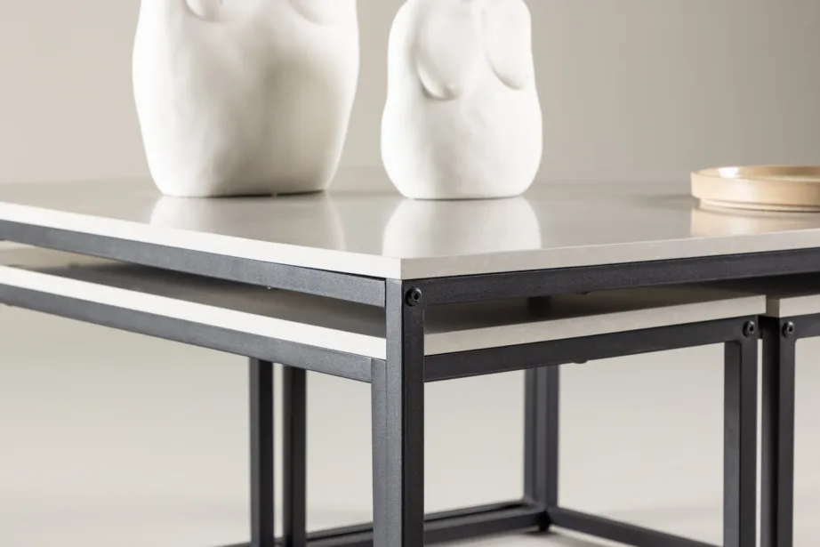 Solna diivanilauakomplekt halli MDF-plaadi ja mustade terasjalgadega (pesalaudadega), 61187-121 – 11