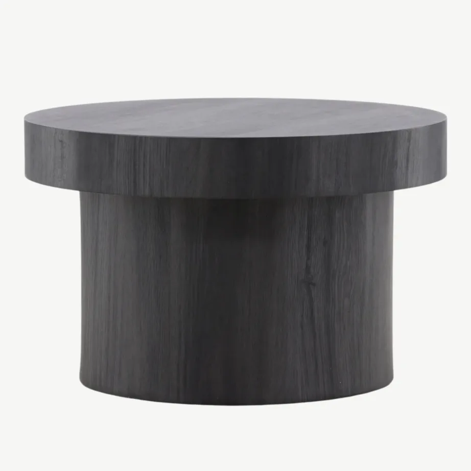 Malungi ümmargune must MDF-diivanilaud, ø80 cm, 61188-100 – 4