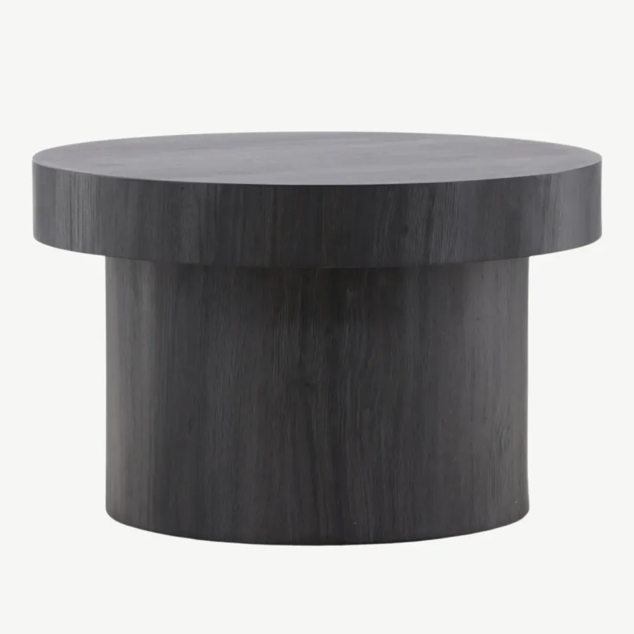 Malungi ümmargune must MDF-diivanilaud, ø80 cm, 61188-100 – 5