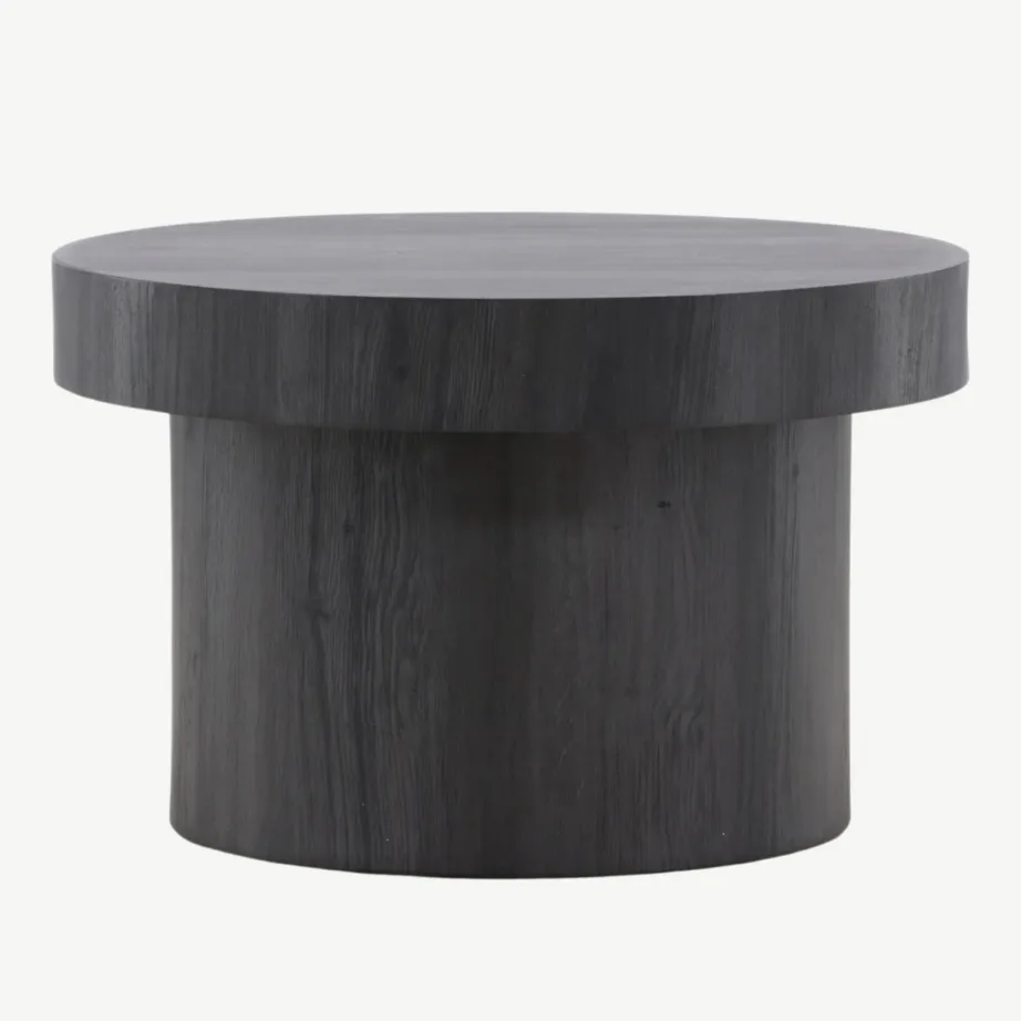 Malungi ümmargune must MDF-diivanilaud, ø80 cm, 61188-100 – 6