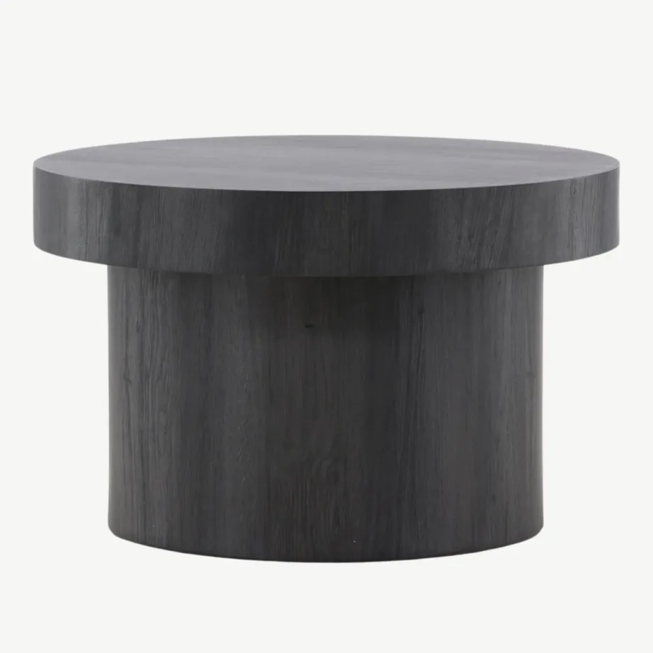 Malungi ümmargune must MDF-diivanilaud, ø80 cm, 61188-100 – 7