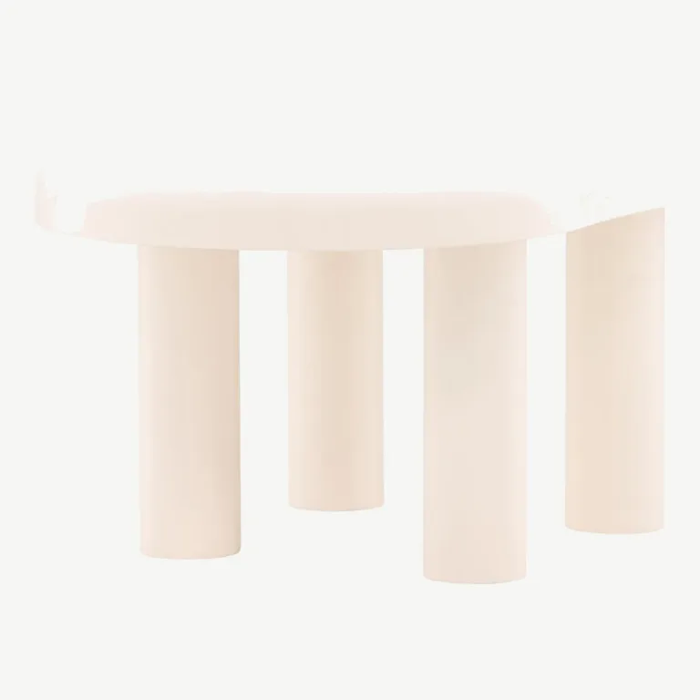 Valgest MDF-ist diivanilaud Strömstad 100 × 71 cm, põhjamaise disainiga - 61189-101
