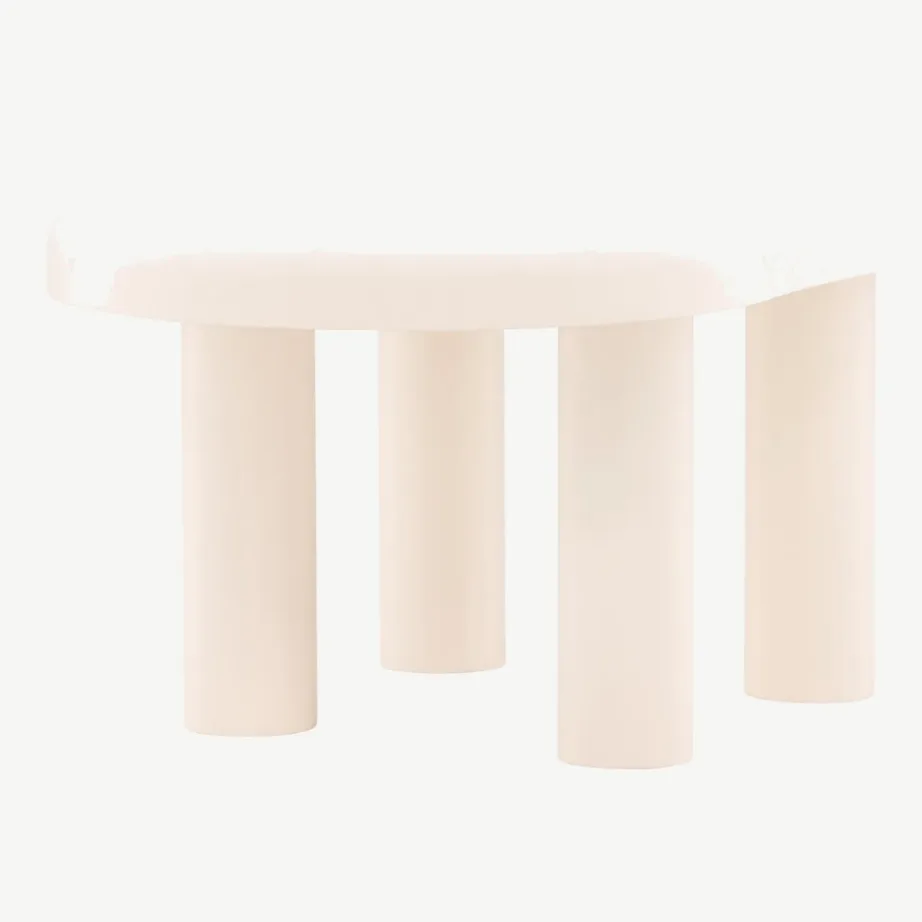 Valgest MDF-ist diivanilaud Strömstad 100 × 71 cm, põhjamaise disainiga, 61189-101 – 3