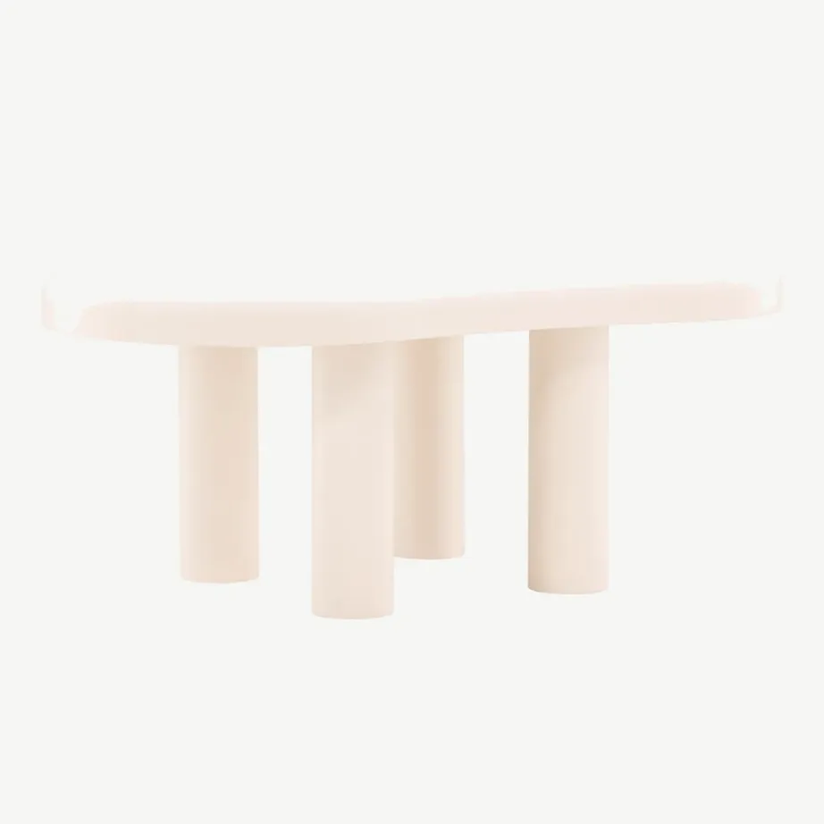 Valgest MDF-ist diivanilaud Strömstad 100 × 71 cm, põhjamaise disainiga, 61189-101