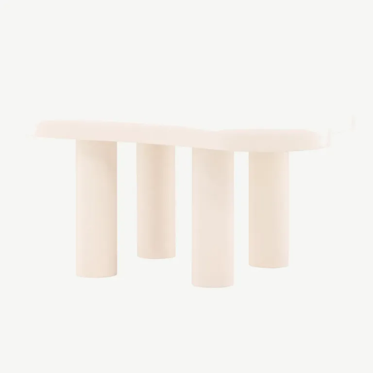 Valgest MDF-ist diivanilaud Strömstad 100 × 71 cm, põhjamaise disainiga - 61189-101