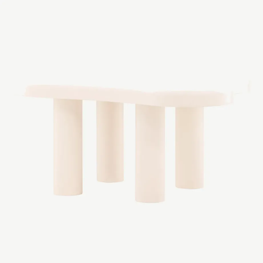 Valgest MDF-ist diivanilaud Strömstad 100 × 71 cm, põhjamaise disainiga, 61189-101 – 5