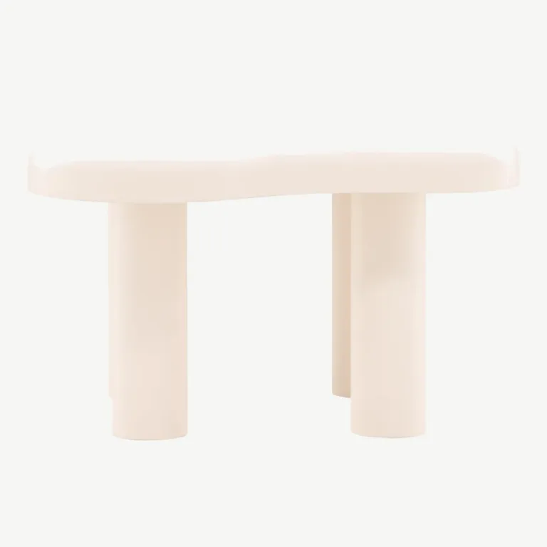 Valgest MDF-ist diivanilaud Strömstad 100 × 71 cm, põhjamaise disainiga - 61189-101