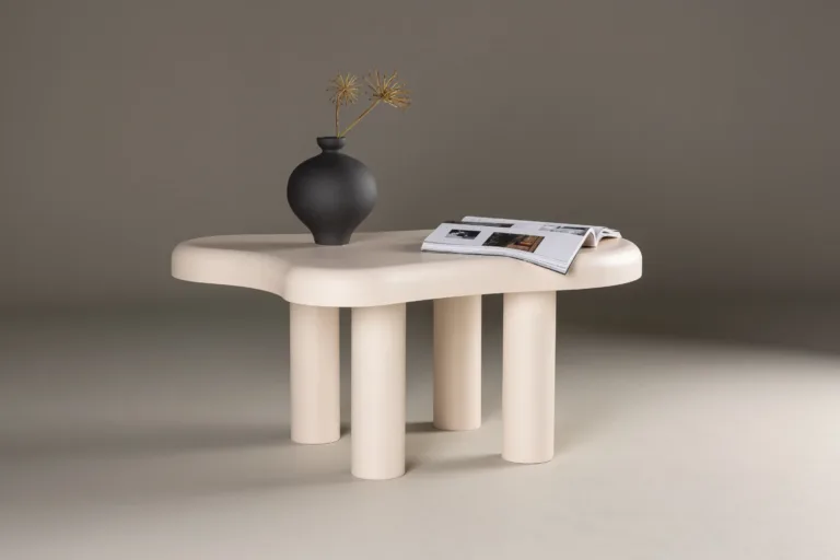 Valgest MDF-ist diivanilaud Strömstad 100 × 71 cm, põhjamaise disainiga - 61189-101